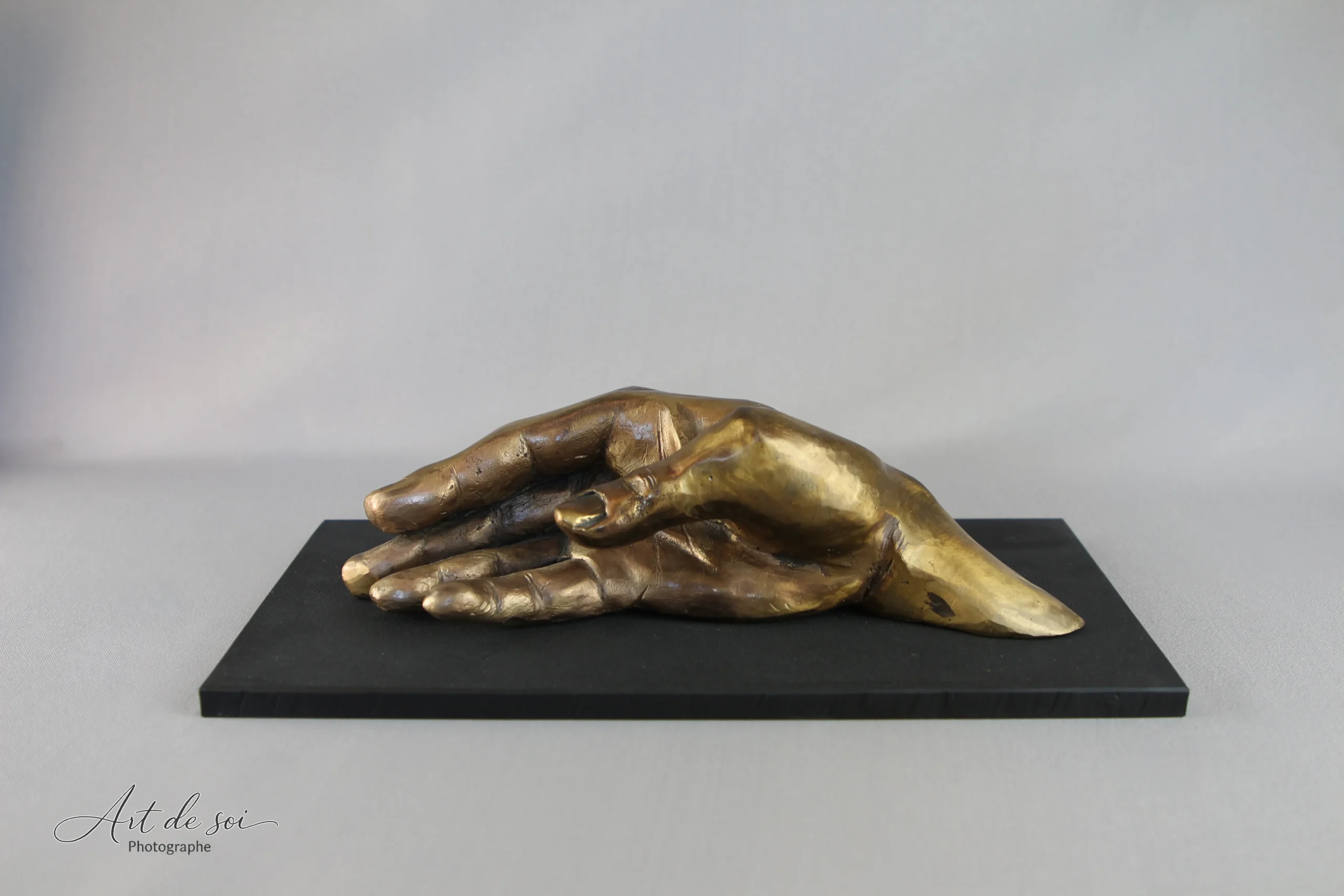 Photo sculpture dorée artiste Ain Art de soi